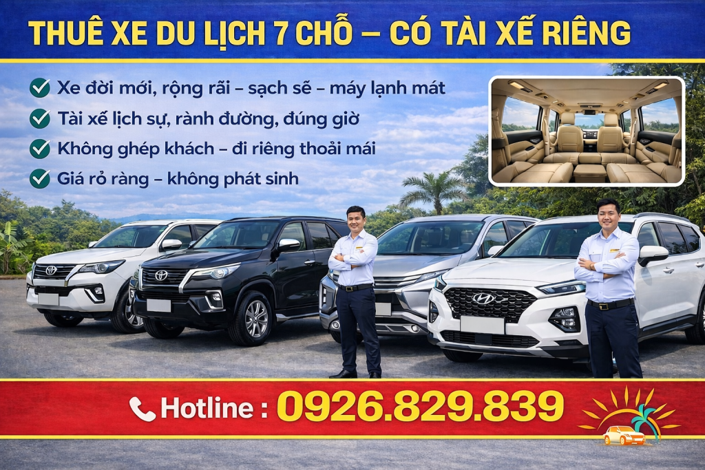 Thuê xe 7 chỗ hiệp bình chánh thủ đức